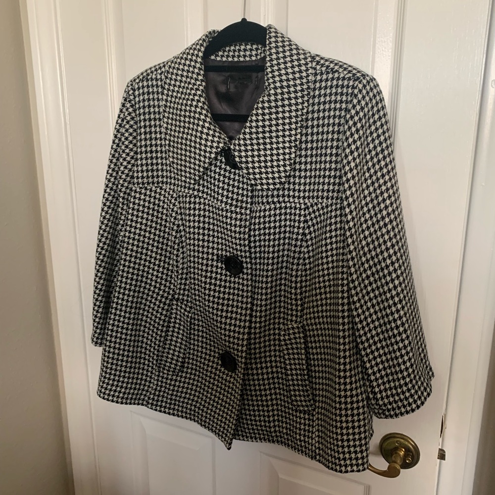 Houndstooth crop jacket 3x